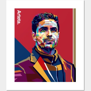 Mikel Arteta Pop art Portrait Posters and Art